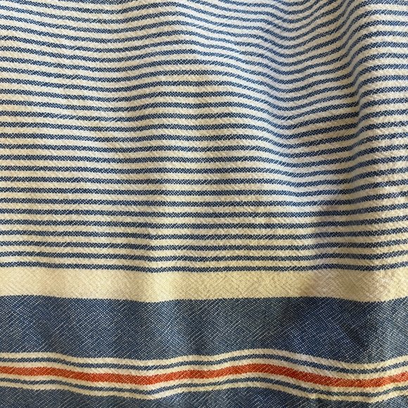 Anthropologie Maeve Red White Blue Nautical Top Shirt Shoulder Buttons Sz Medium - Picture 5 of 6